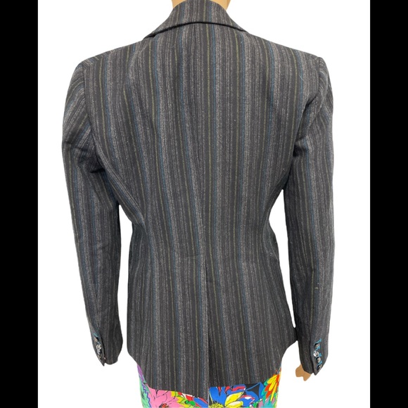 Eclectic Button Striped Blazer - Picture 5 of 6
